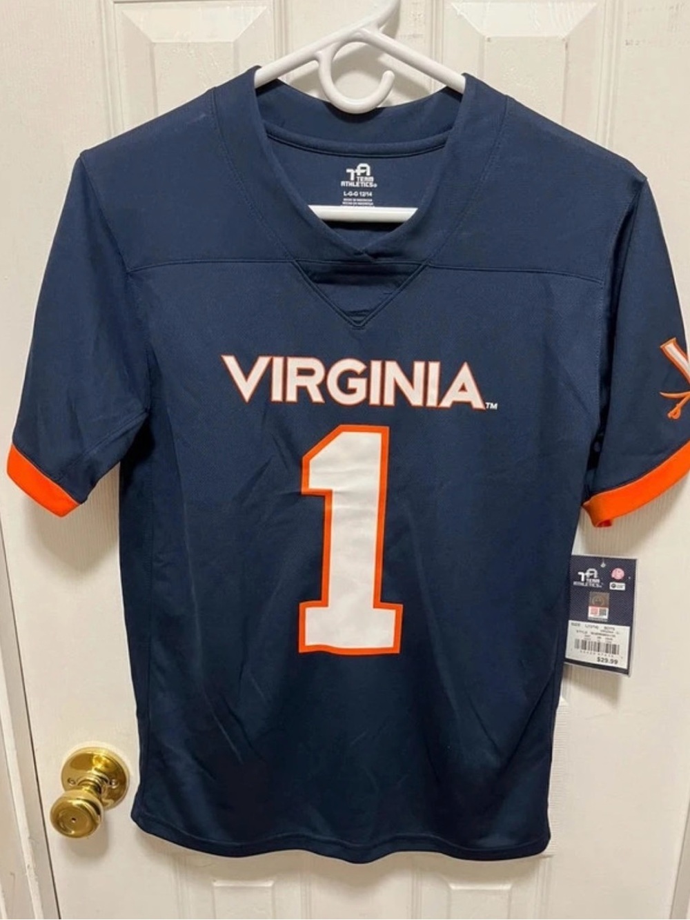 Youth Size Lg 12/14 Virginia Cavaliers jersey